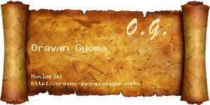 Oravan Gyoma névjegykártya